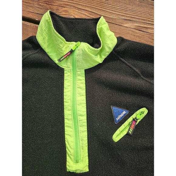 Vintage HIND Performance Wear Fleece Jacket 90s Half Zip Pullover Mens XL - Picture 2 of 7